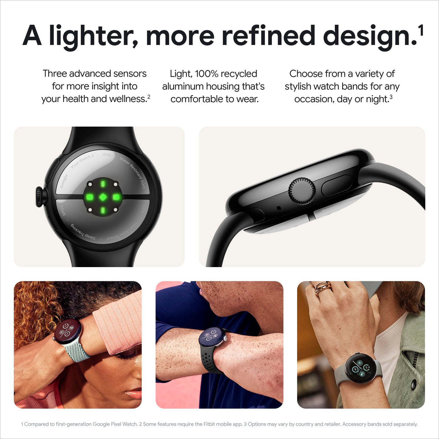 Verizon - Google Pixel Watch 2 41mm Matte Black Aluminum Smartwatch with Obsidian Active Band - Wi-Fi - GA05013-US