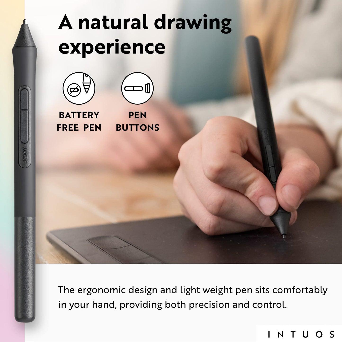 Wacom Intuos Drawing Tablet (Medium) – Black – CTL6100WLK0