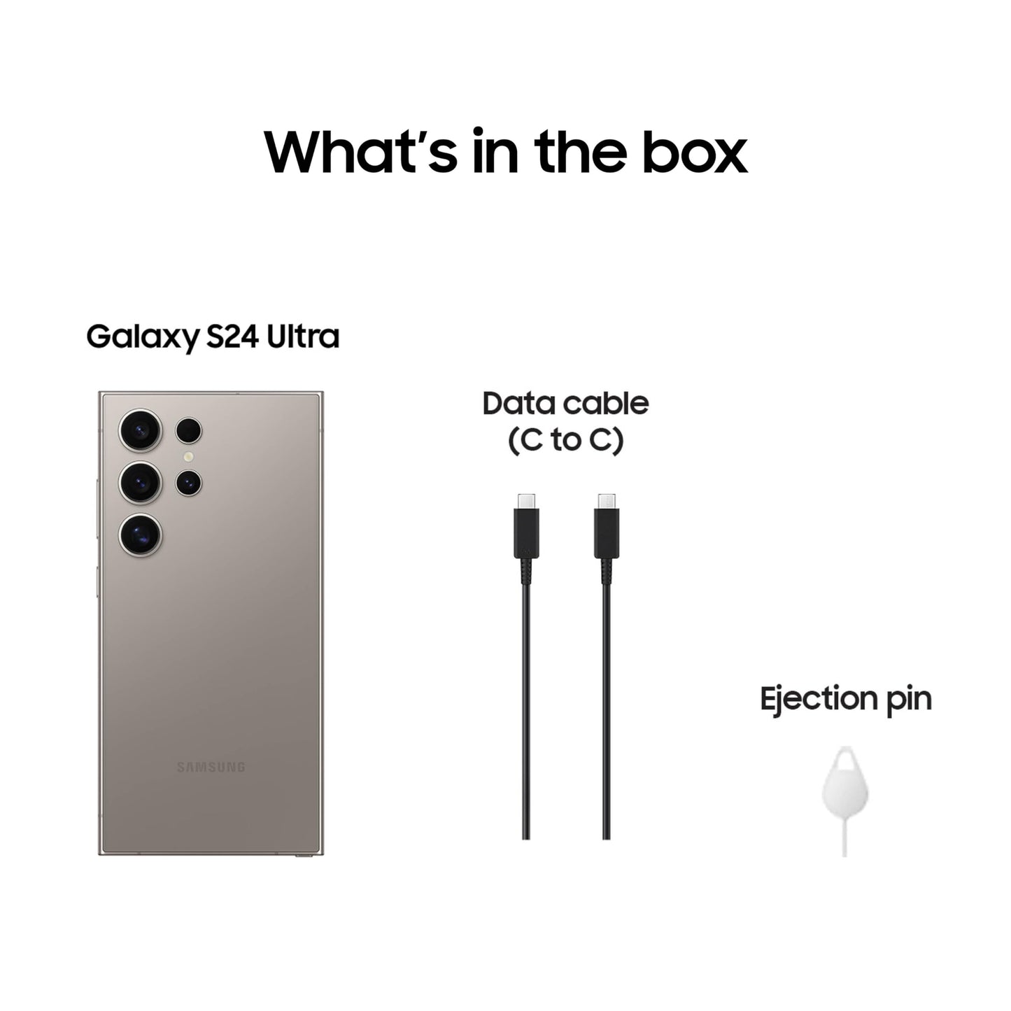 Unlocked Samsung Galaxy S24 Ultra 5G (with S-Pen) - 512GB - Titanium Gray - SM-S928UZTFXAA