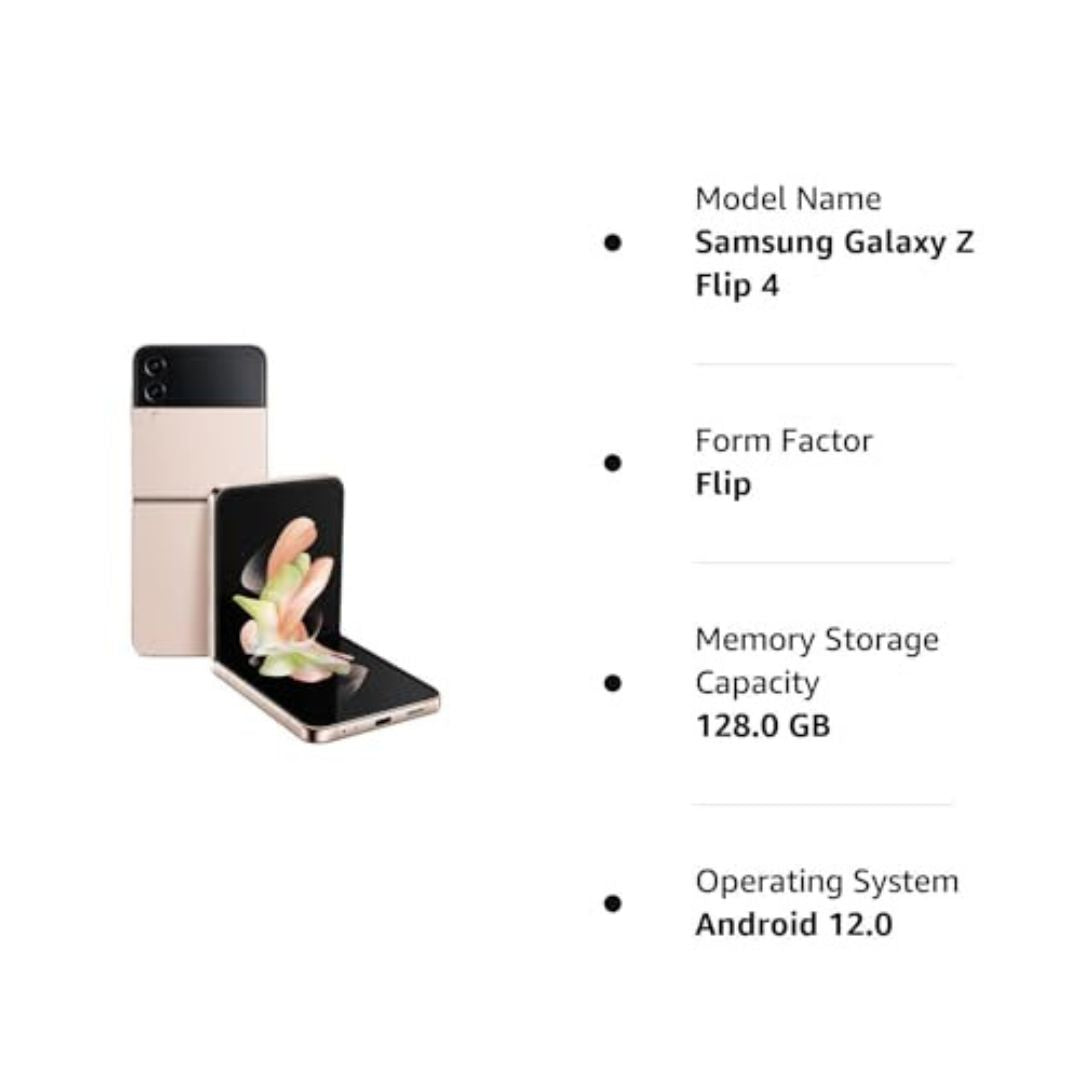 Unlocked SAMSUNG Galaxy Z Flip 4 Factory 128GB Pink Gold - SM-F721UZDAXAA