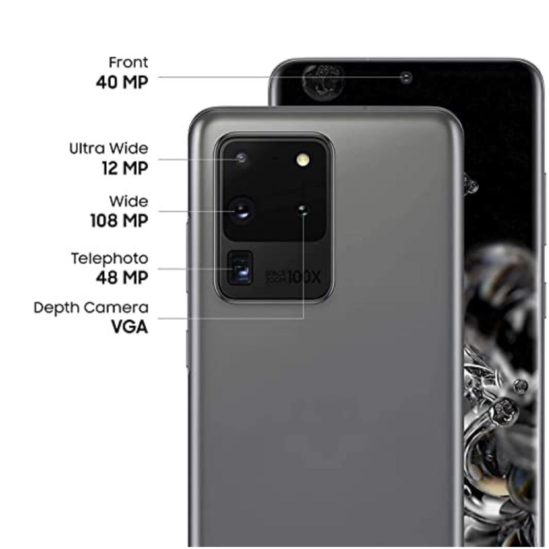 Unlocked Samsung Galaxy S20 Ultra 5G - 128GB - Cosmic Gray - SM-G988UZAAXAA