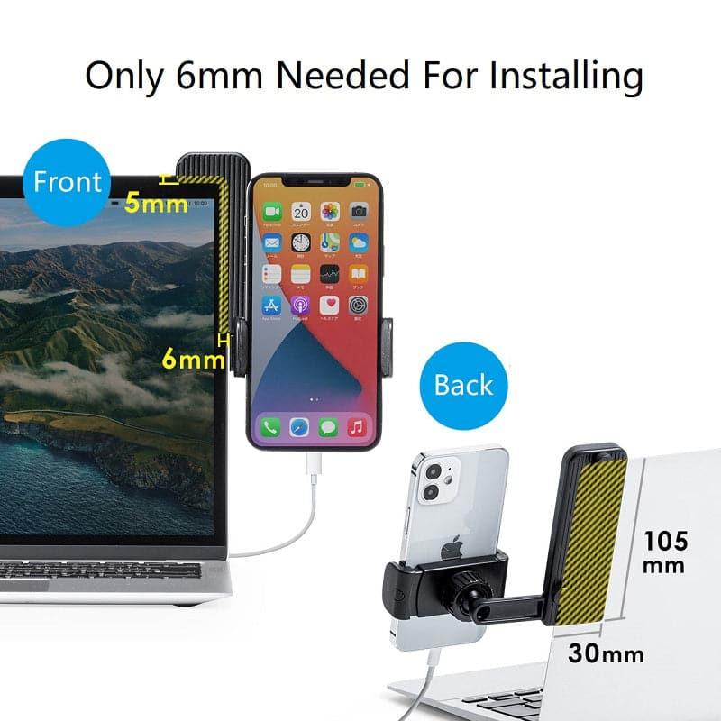 UStand - Sticker Free LapDock Side Mount Phone Holder