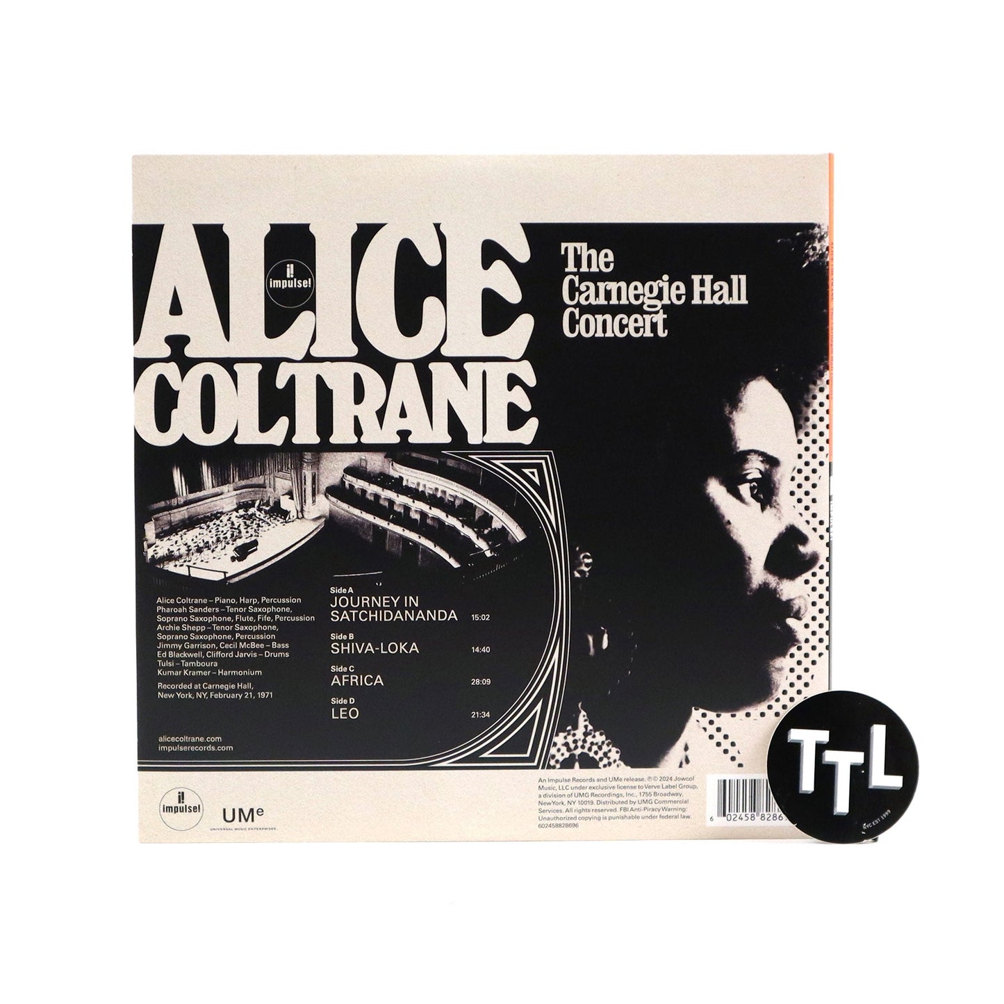 Alice Coltrane: The Carnegie Hall Concert Vinyl 2LP