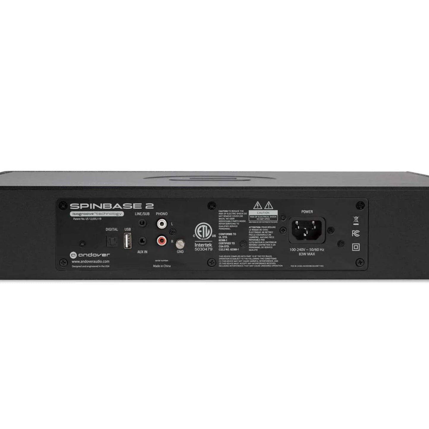 Andover Audio: Spinbase 2 Powered Turntable Speaker (Open Box Special)