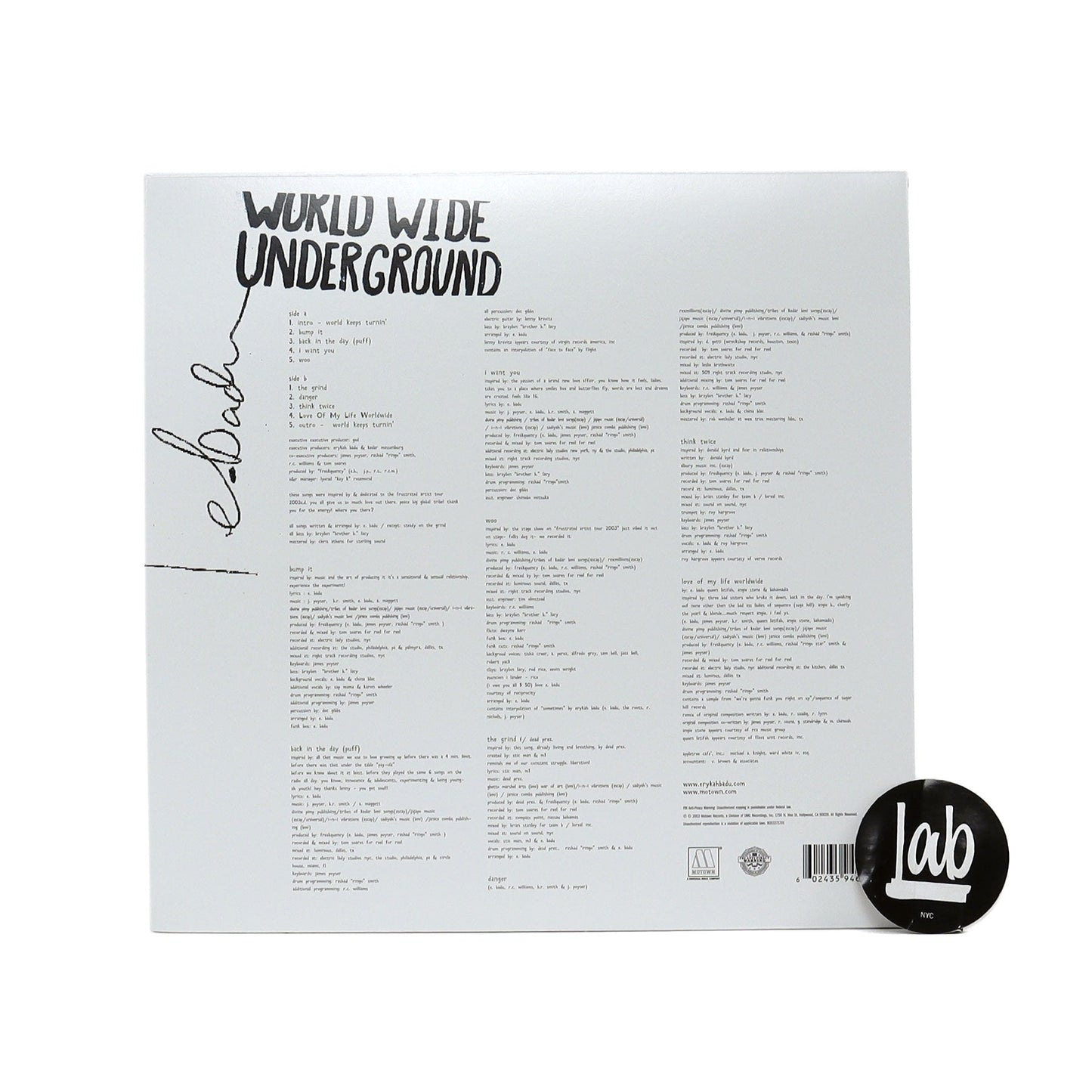 Erykah Badu: Worldwide Underground (Colored Vinyl) Vinyl LP
