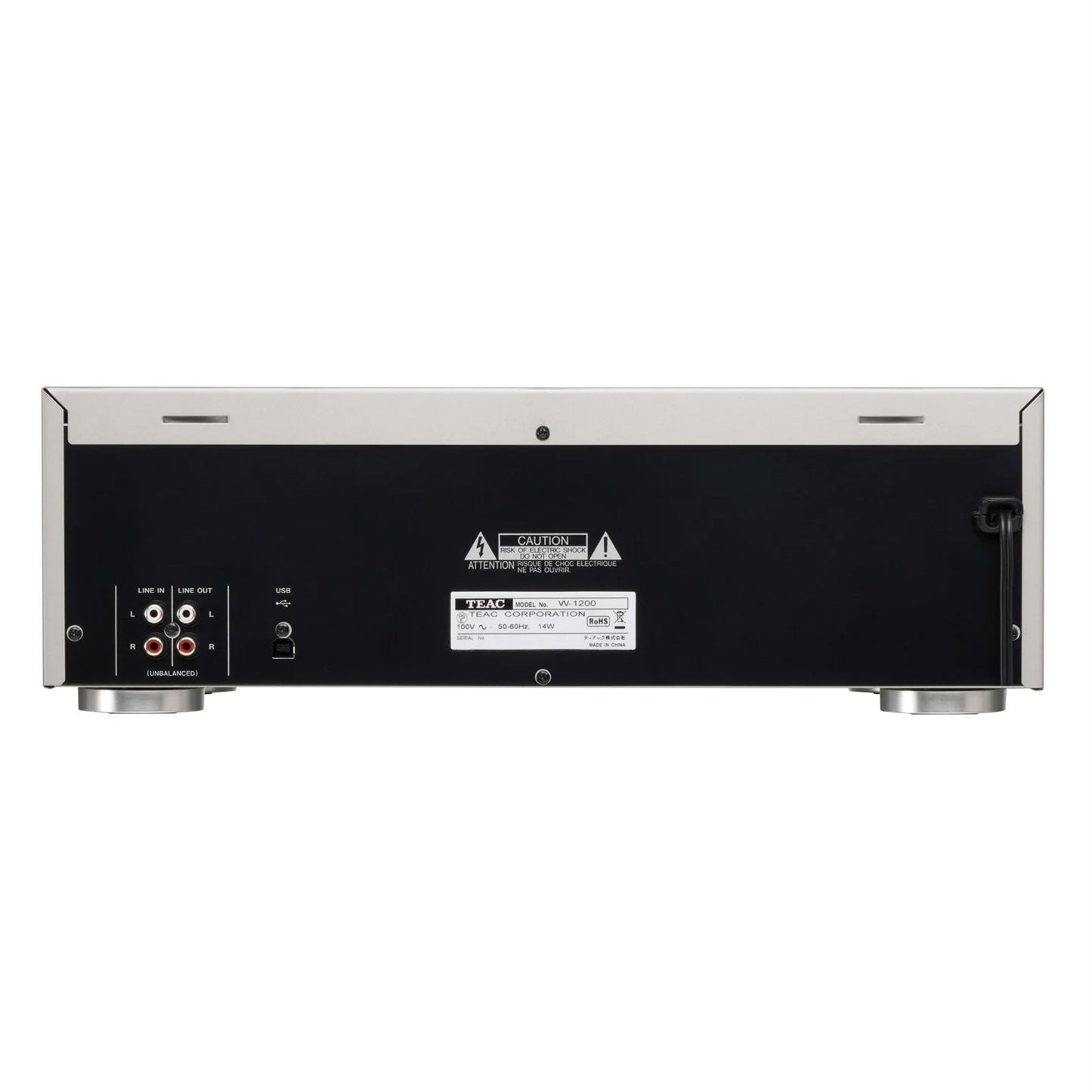 Teac: W-1200 Double Cassette Deck Player (W1200S) - Silver