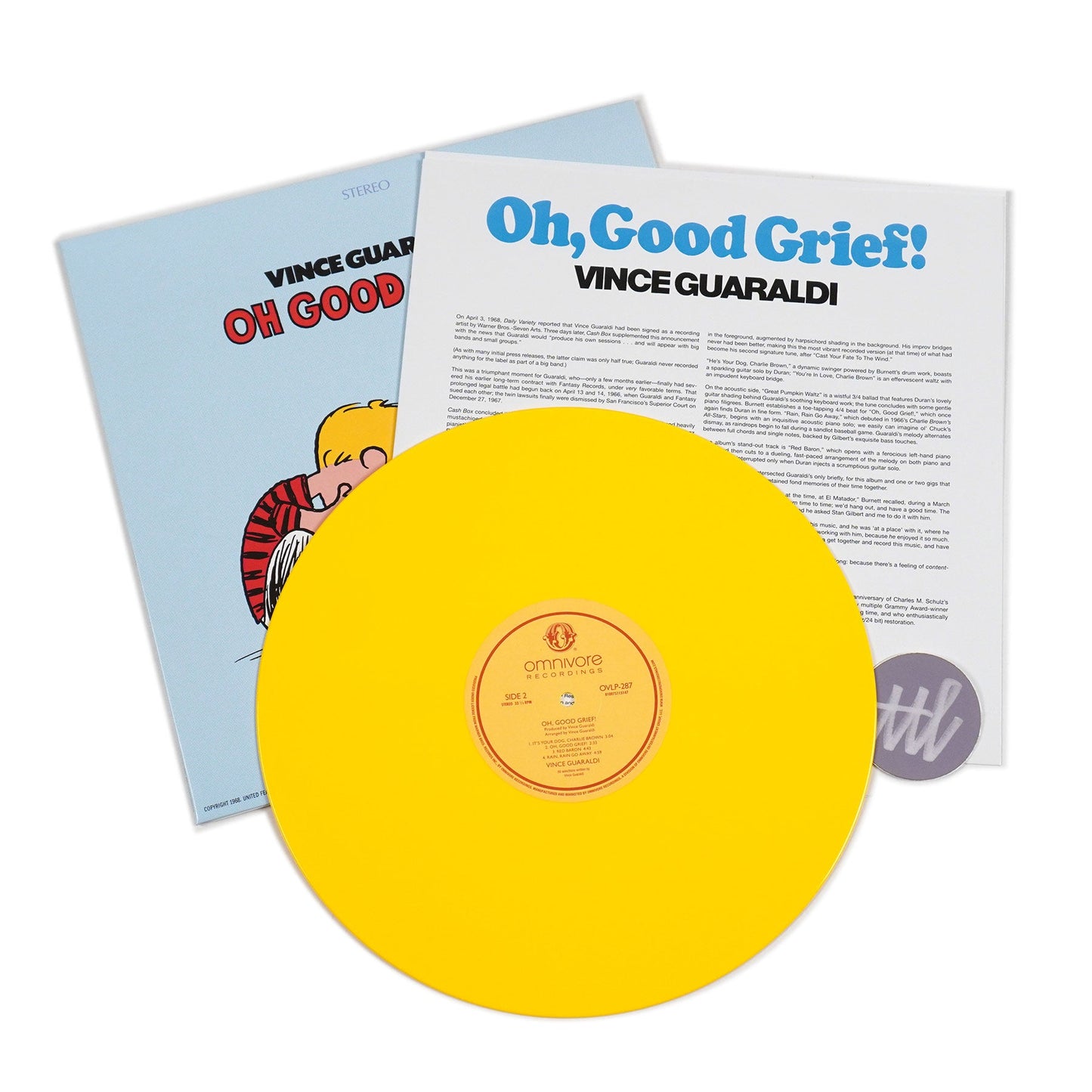 Vince Guaraldi: Oh, Good Grief! (Peanuts, Yellow Colored Vinyl) Vinyl LP