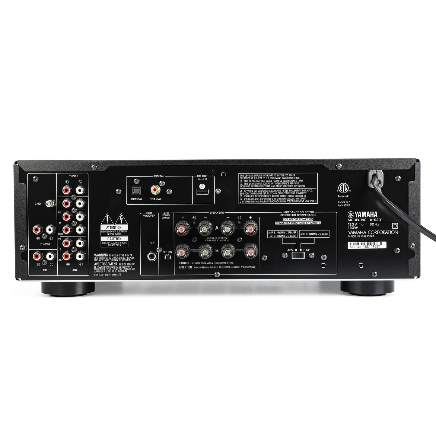 Yamaha: A−S301 Integrated Amplifier