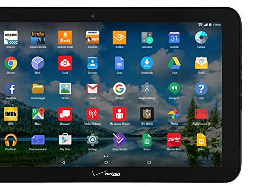 Verizon Ellipsis 10 Tablet - 10.1"" ( WiFi + 4G LTE ) - 16GB - Black - QTAIR7BLK