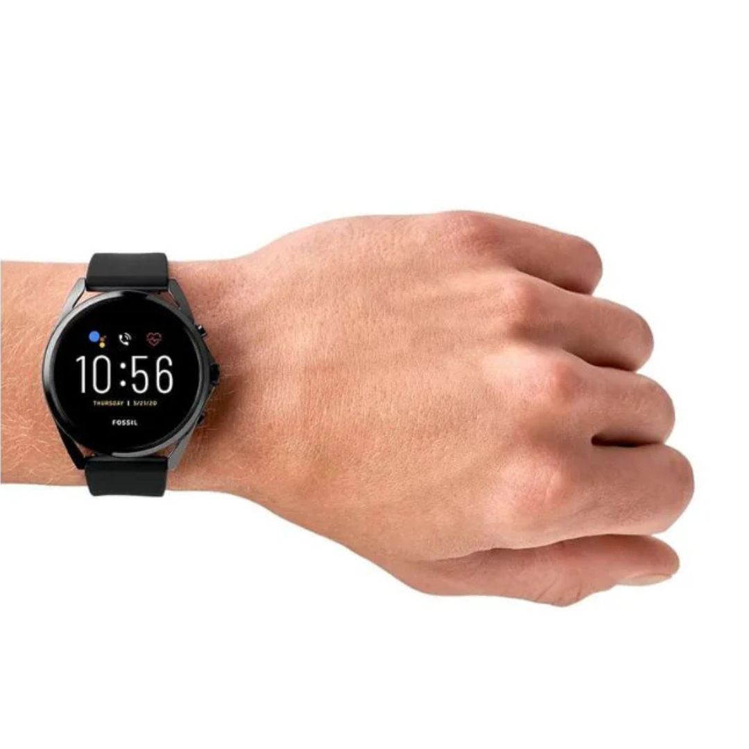 Verizon - Fossil - Gen 5 LTE Smartwatch (Cellular) 45mm - Black Silicone - FTW40534