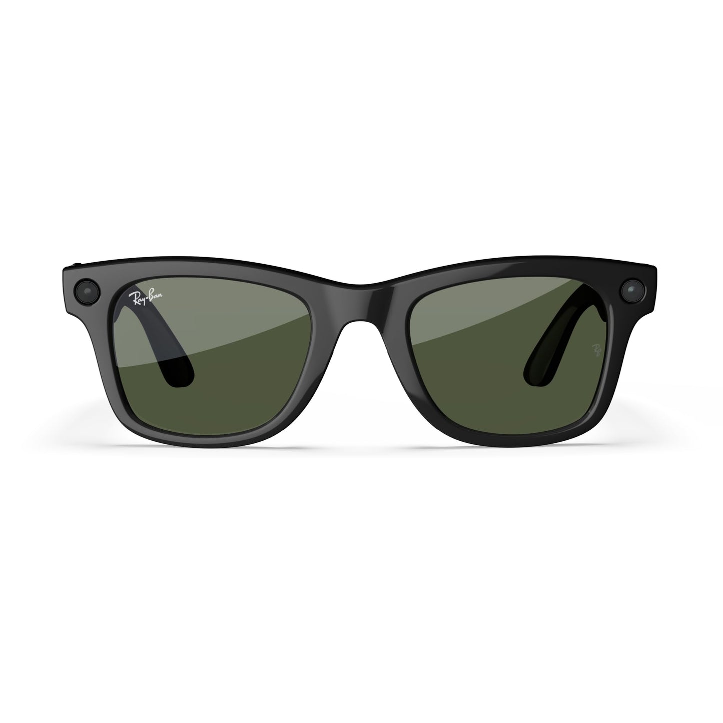 Ray-Ban Meta – Wayfarer Smart Glasses with Meta AI, Audio, Photo, and Video – Green Lenses – Shiny Black Frame – 601/7150
