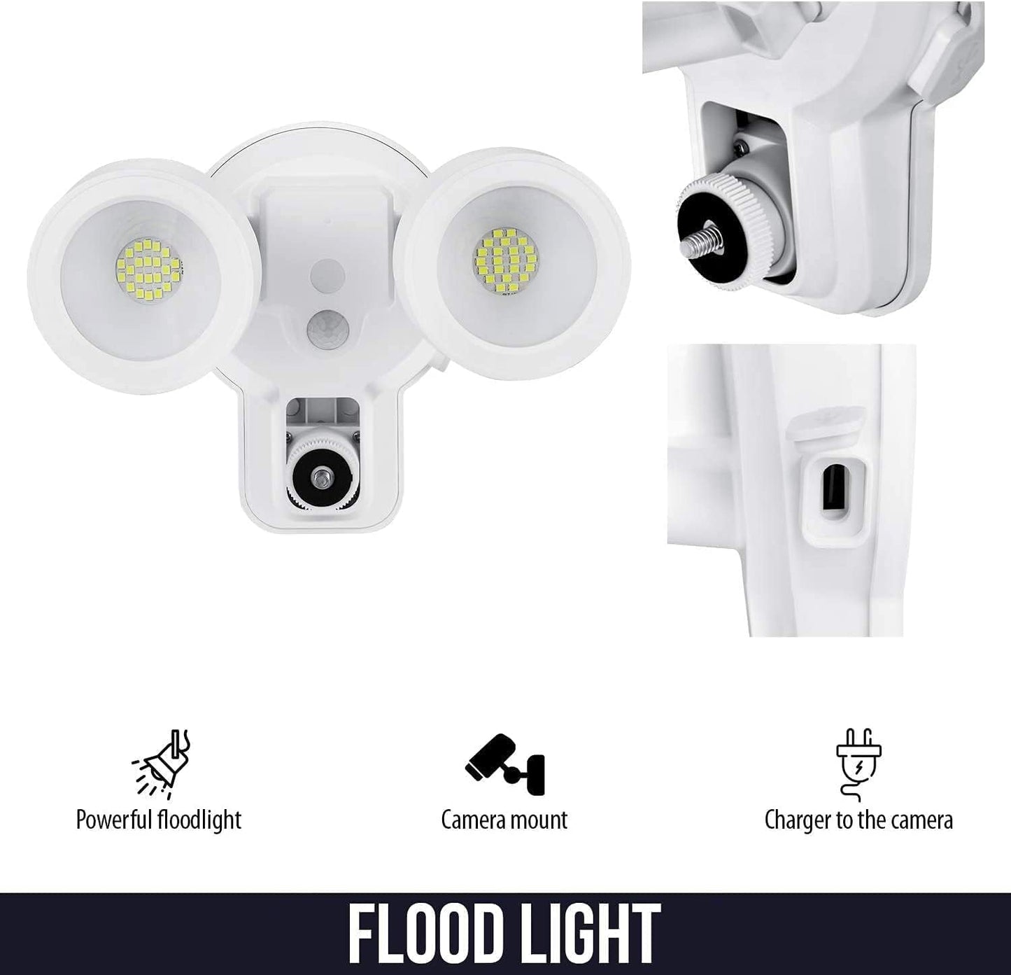 Wasserstein 3-in-1 Wired Smart Flood Light, Charger and Mount for Arlo Ultra/Ultra2, Arlo Pro 3/4