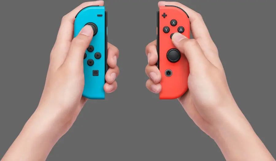 Nintendo Joy-Con (L/R) Wireless Controllers for Nintendo Switch - Neon Red/Neon Blue - HACAJAEAA