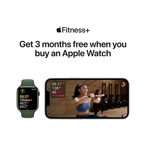 Apple Watch Series 7 (GPS) 45mm Starlight Aluminum Case with Starlight Sport Band - MKN63LL/A