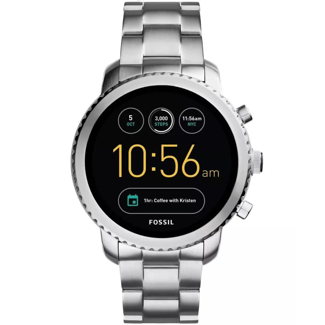 Fossil Gen 3 Explorist 46mm Silver Stainless Steel with Stainless Steel Band – FTW4000