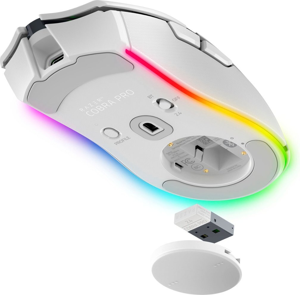 Razer Cobra Pro 30K DPI Wireless Gaming Mouse – White (RZ01‑04660200‑R3U1)