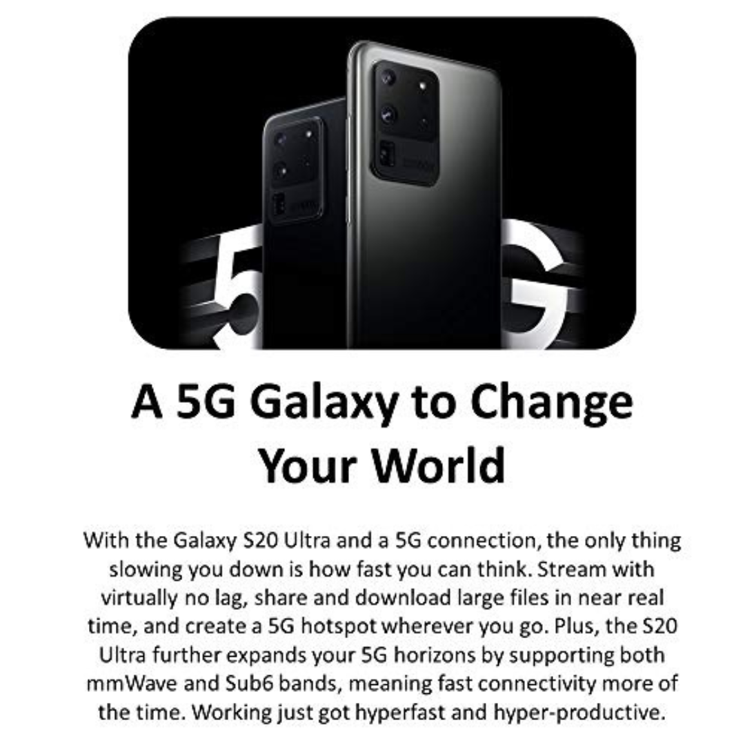 Verizon Samsung Galaxy S20 Ultra 5G - 128GB - Cosmic Gray - SM-G988UZAAVZW