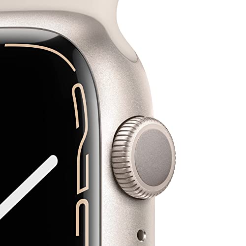 Apple Watch Series 7 (GPS) 45mm Starlight Aluminum Case with Starlight Sport Band - MKN63LL/A