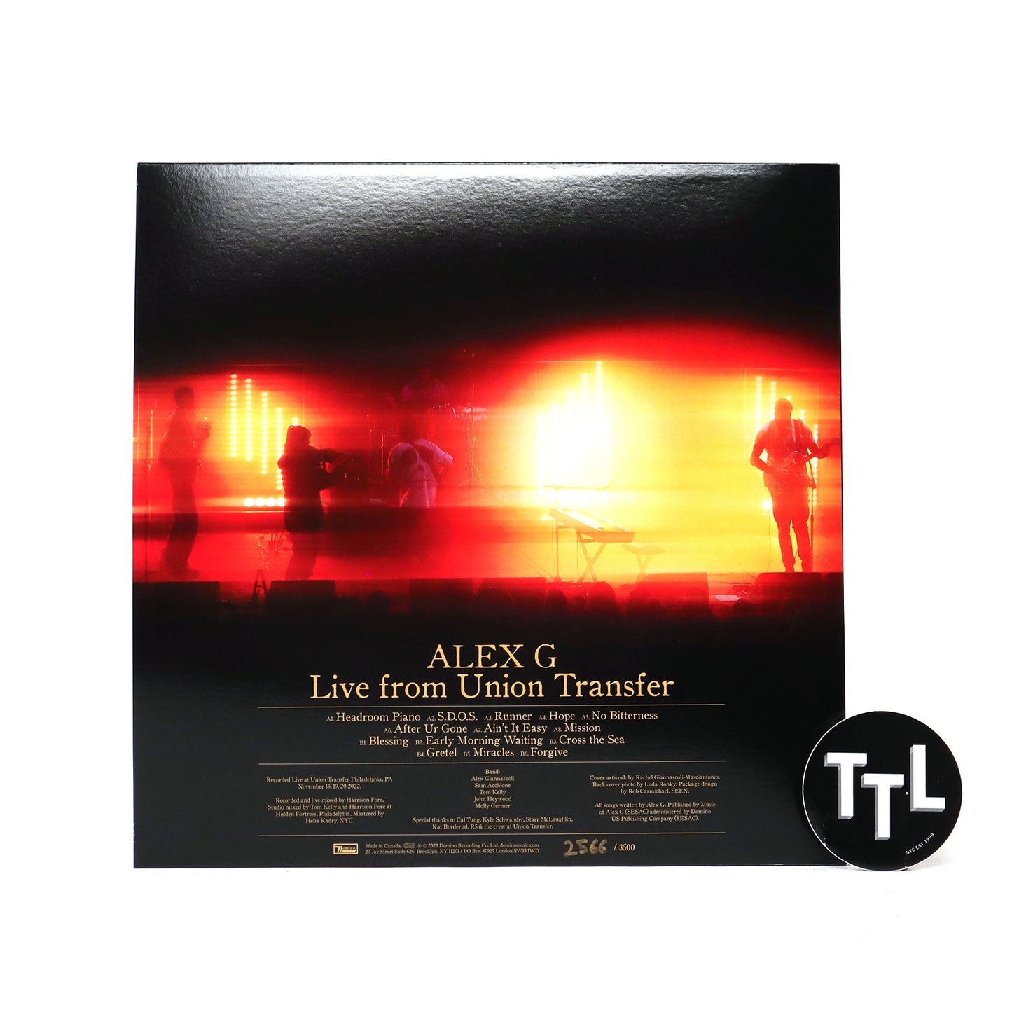 Alex G: Live From Union Transfer (Indie Exclusive Colored Vinyl) Vinyl LP - LIMIT 1 PER CUSTOMER