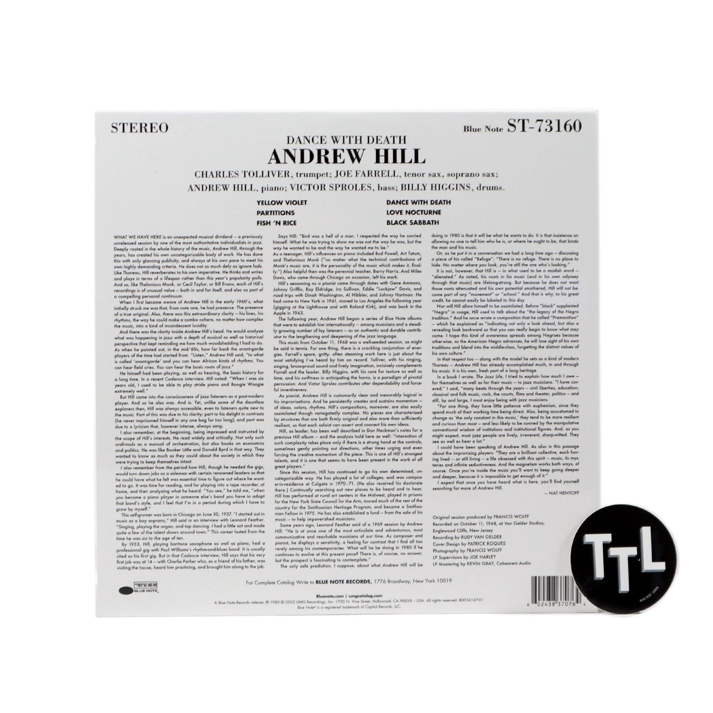 Andrew Hill: Dance With Death (Tone Poet 180g) Vinyl LP