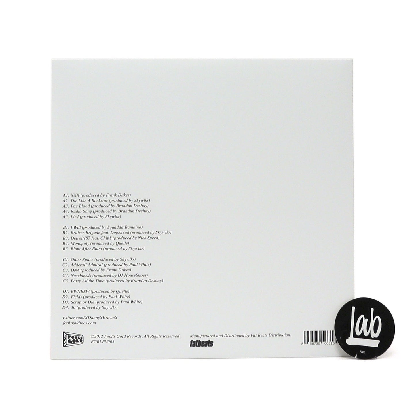Danny Brown: XXX Vinyl 2LP