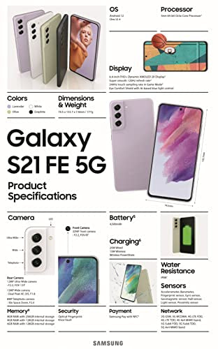 Verizon - Samsung Galaxy S21 FE - 5G - 128GB - Lavender - SM-G990ULVAVZW