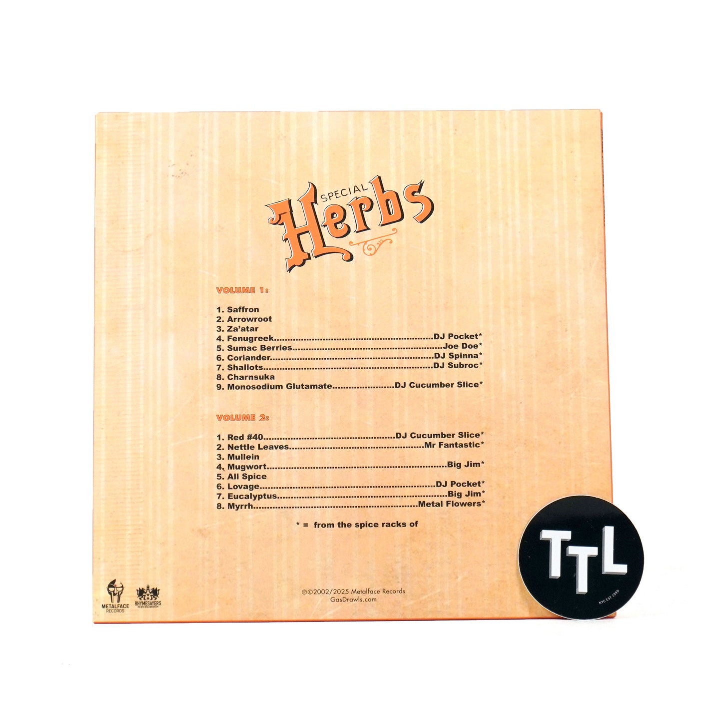 MF Doom: Special Herbs Volumes 1&2 (Colored Vinyl) Vinyl 2LP