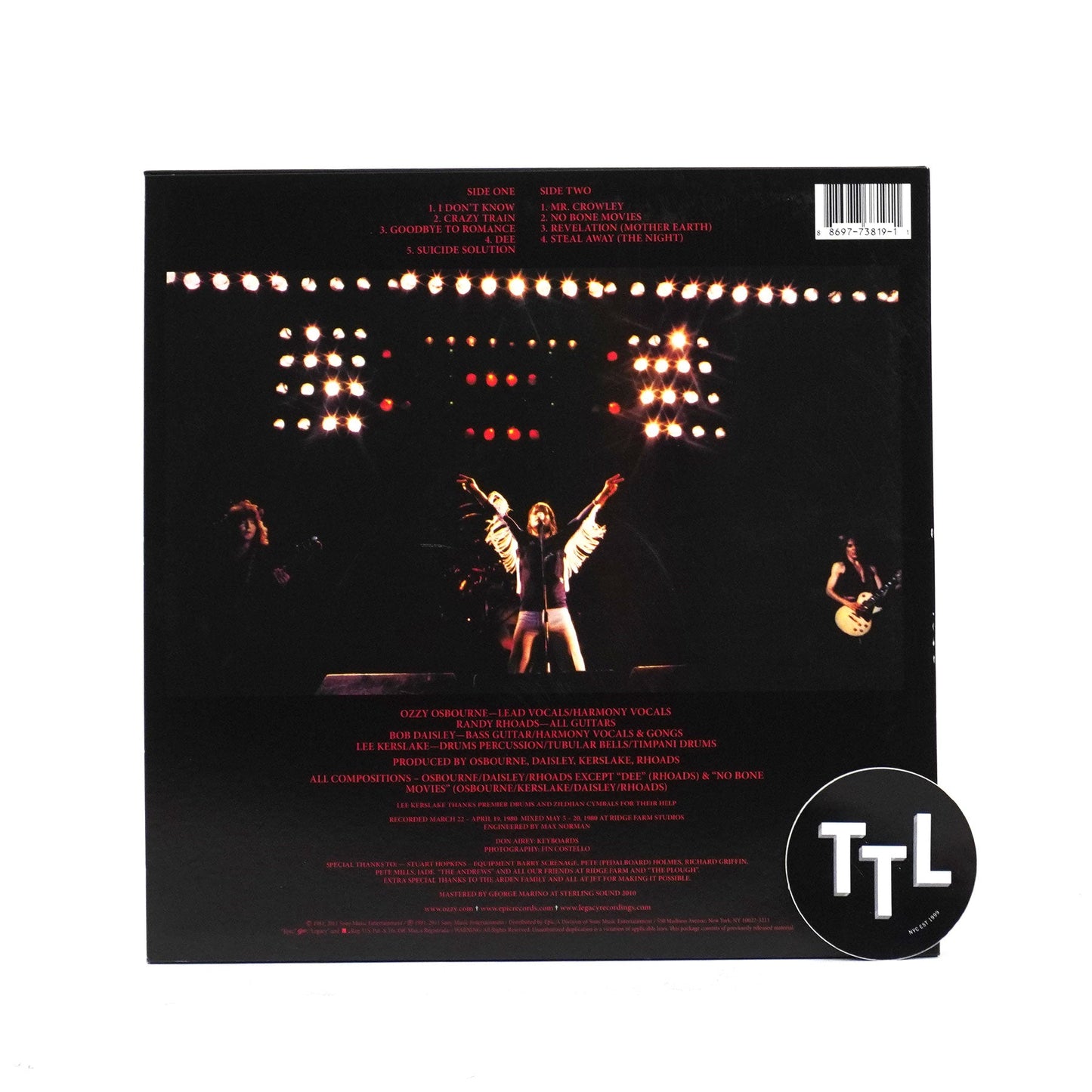 Ozzy Osbourne: Blizzard Of Ozz (180g) Vinyl LP