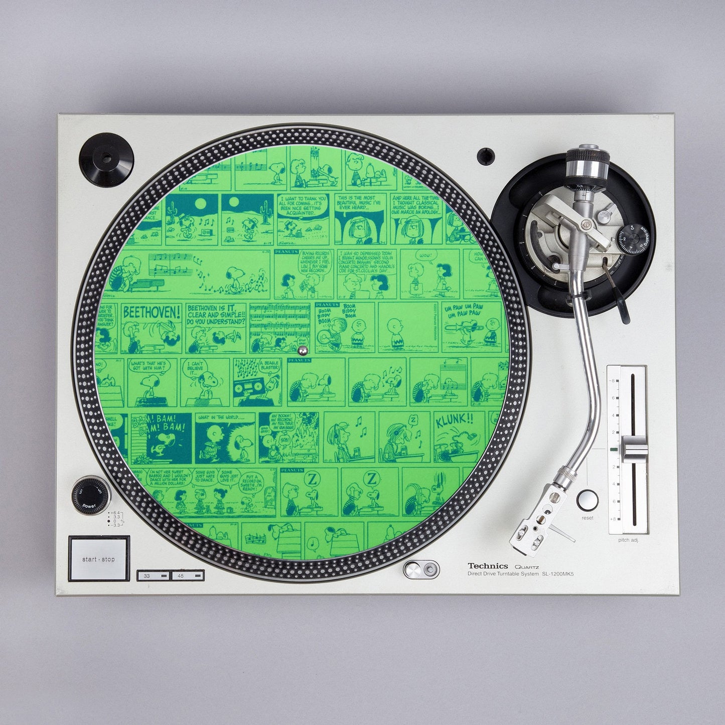 Turntable Lab: Peanuts Comic Strip Record Mat Slipmat - Green