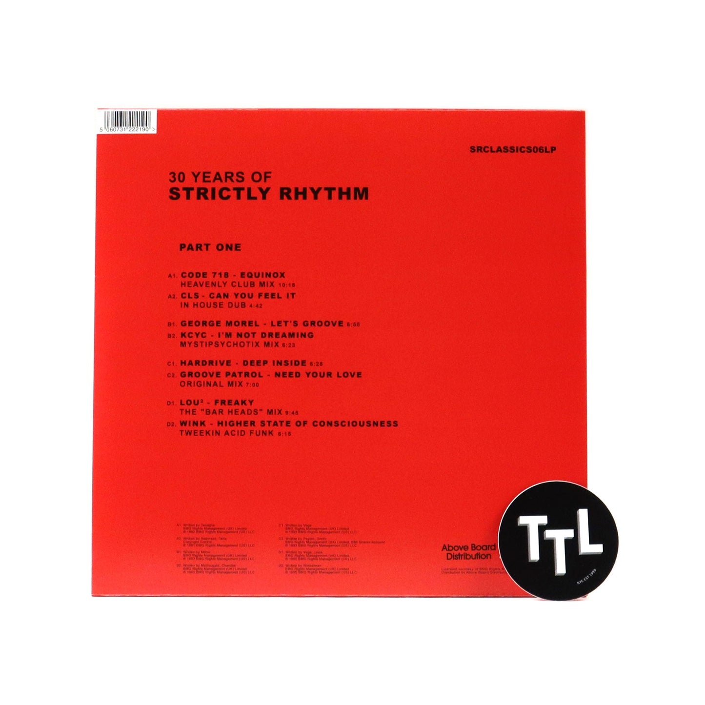 Strictly Rhythm: 30 Years Of Strictly Rhythm Part One Vinyl 2LP
