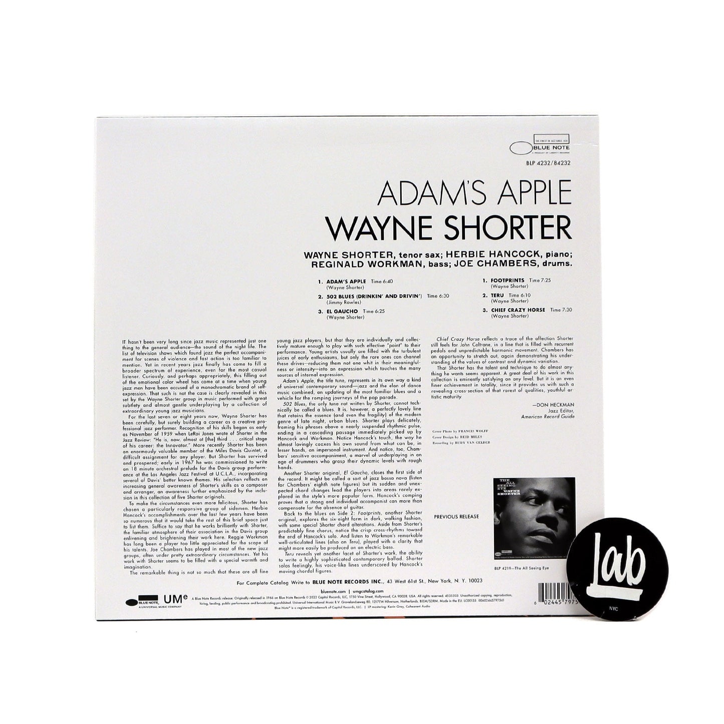 Wayne Shorter: Adam's Apple (180g) Vinyl LP