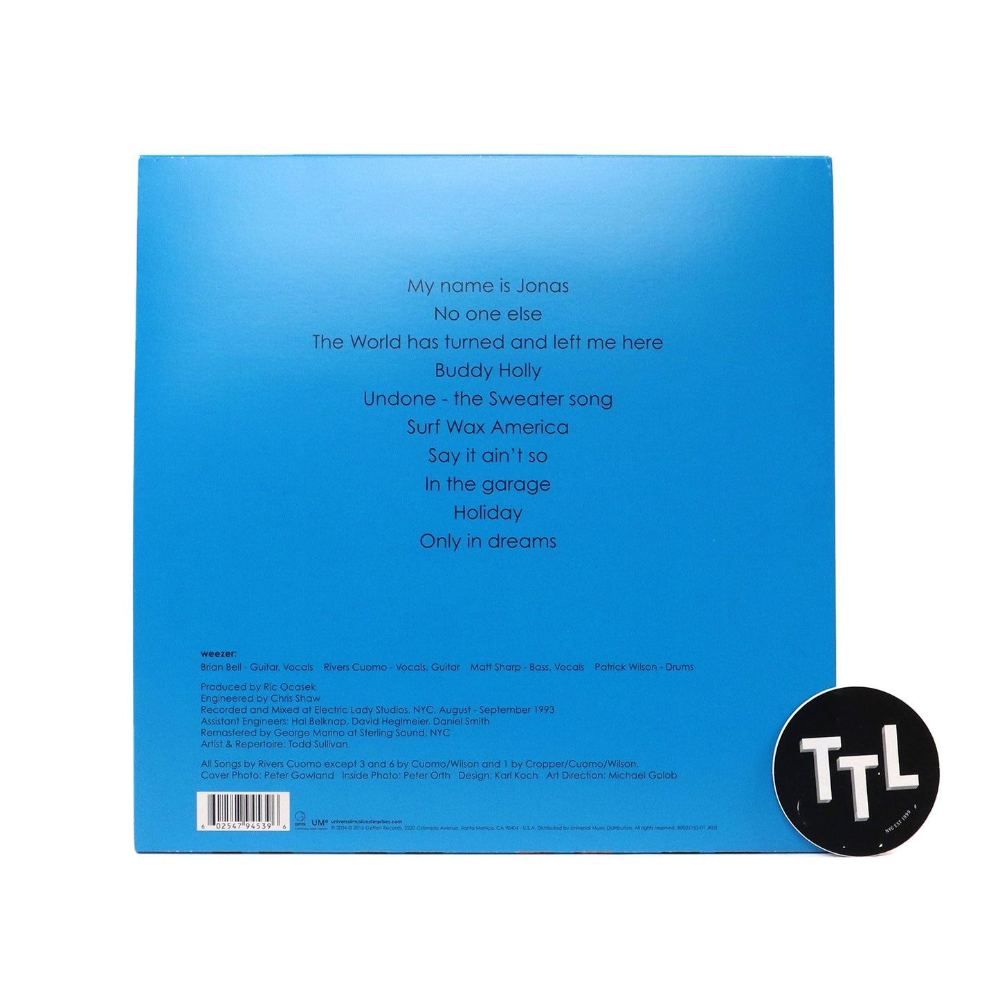 Weezer: Blue Album (Indie Exclusive Colored Vinyl) Vinyl LP - LIMIT 1 PER CUSTOMER